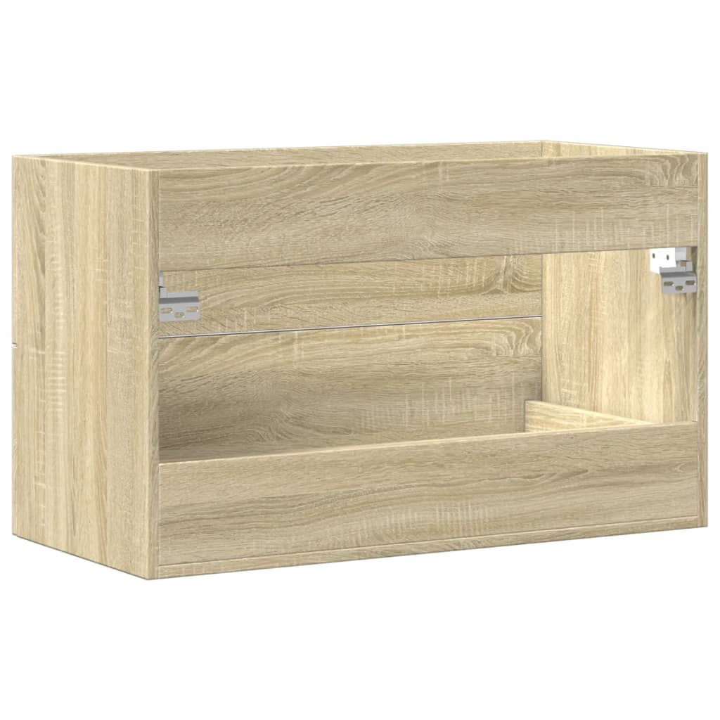 vidaXL Ντουλάπι Νιπτήρα Όψη Παλαιού Ξύλου 80x38,5x48 εκ. Επεξ. Ξύλο