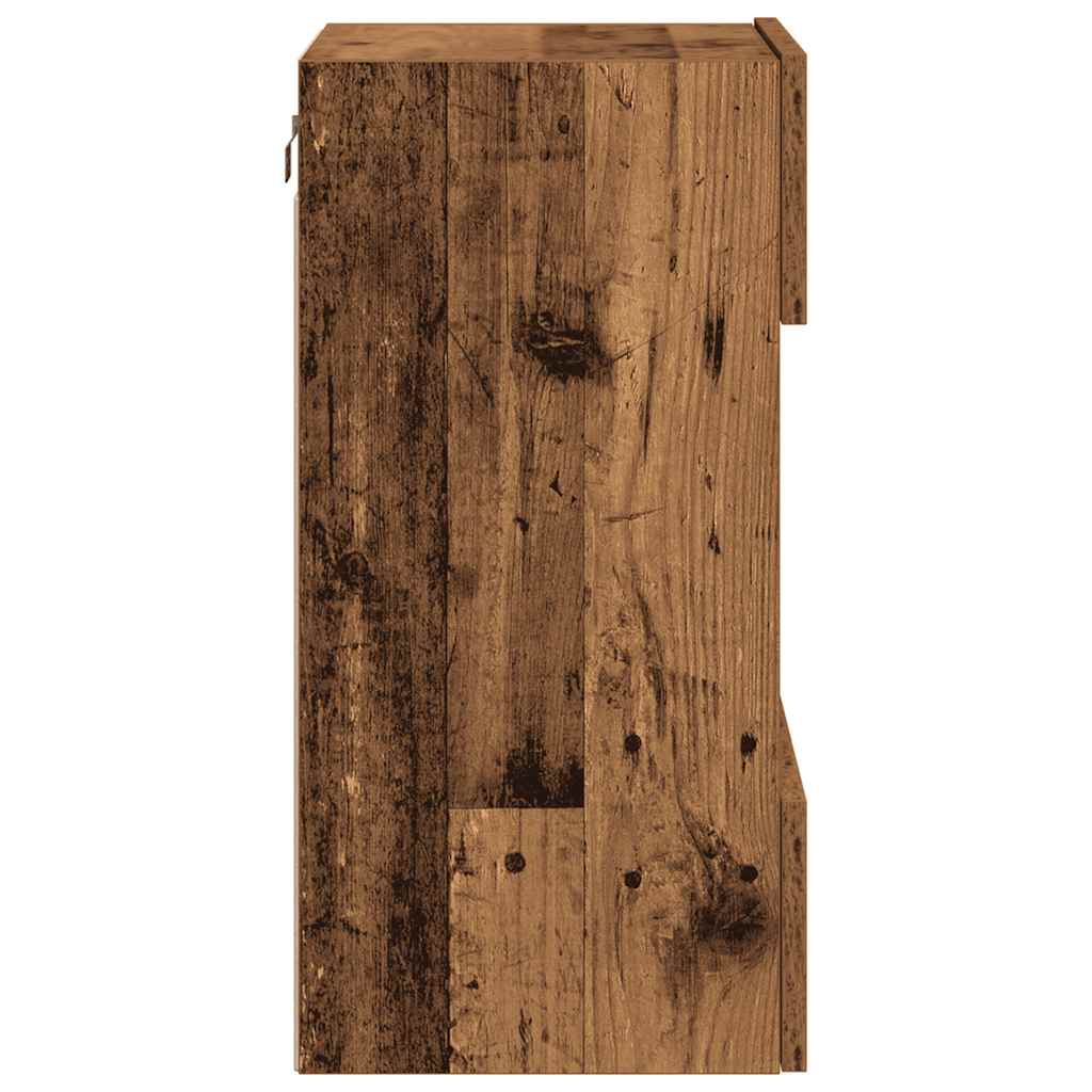 vidaXL Κρεμαστά ντουλάπια με φώτα LED για τηλεόραση 2 Τεμ. Μαύρα 40x30x60,5 εκ.