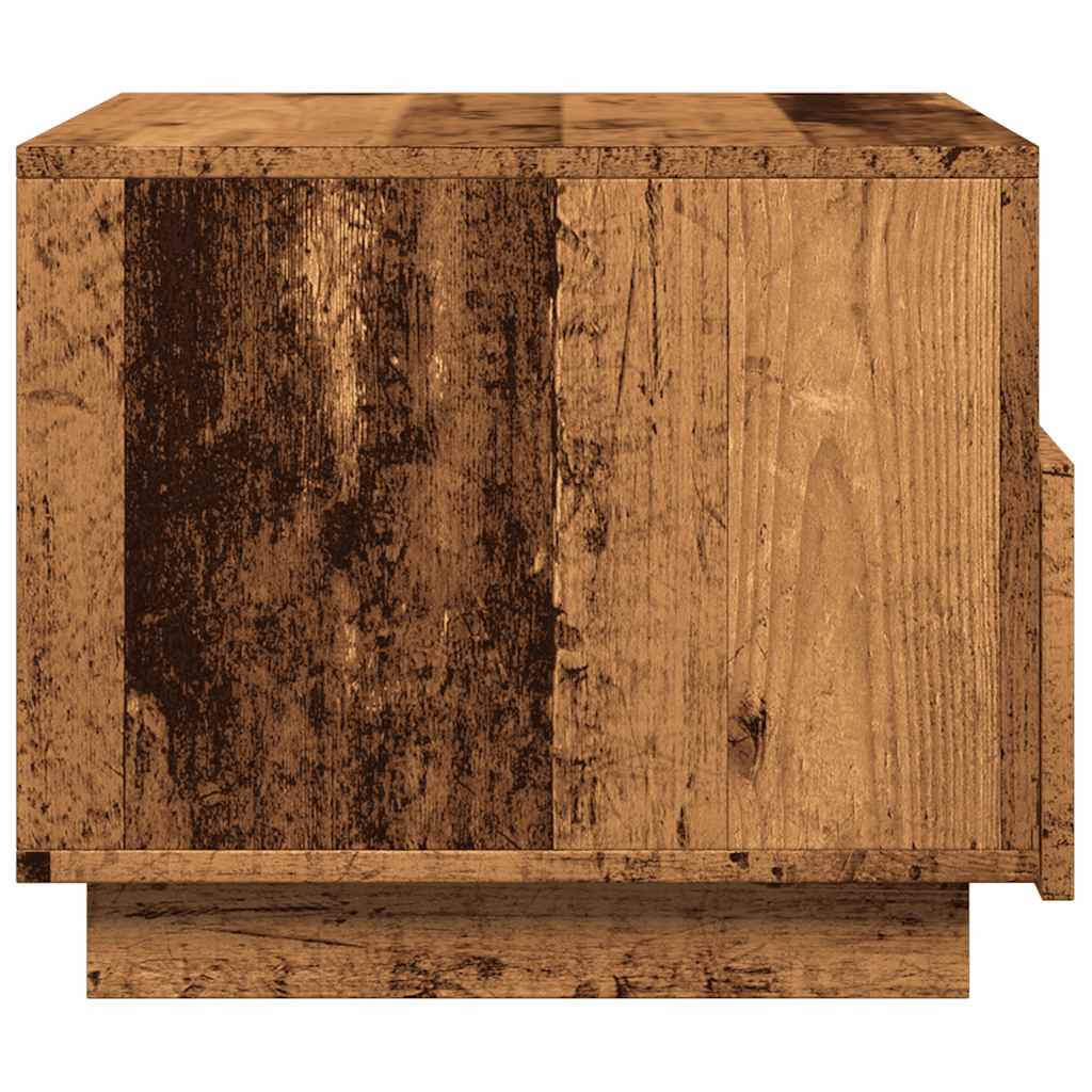 vidaXL Τραπεζάκι Σαλονιού με LED Όψη Παλαιού Ξύλου 50 x 49 x 40 εκ.