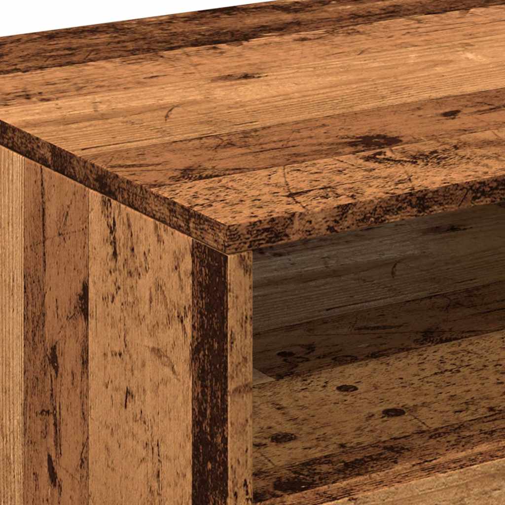 vidaXL Τραπεζάκι Σαλονιού με LED Παλαιό Ξύλο 90x49x40 εκ.