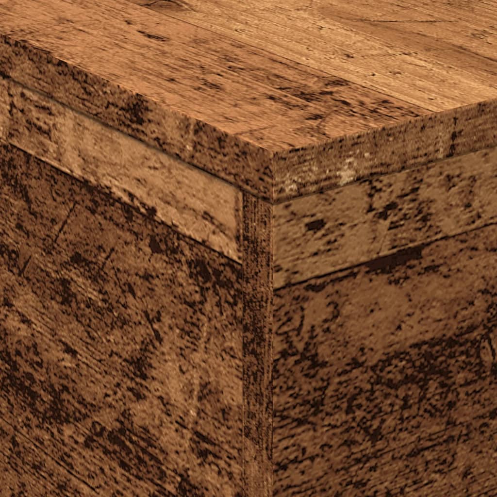vidaXL Τραπεζάκι Σαλονιού με LED Όψη Παλαιού Ξύλου 50 x 50 x 40 εκ.