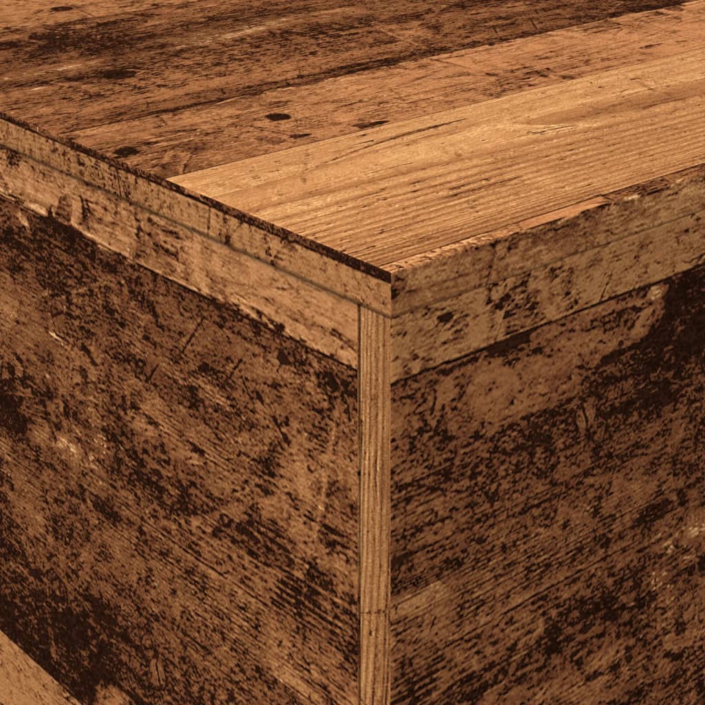 vidaXL Τραπεζάκι Σαλονιού με LED Παλαιό Ξύλο 90 x 50 x 40 εκ.