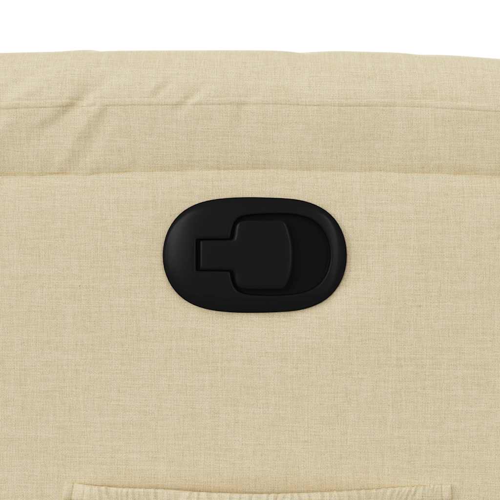 vidaXL Πολυθρόνα Ανακλινόμενη Κρεμ Υφασμάτινη