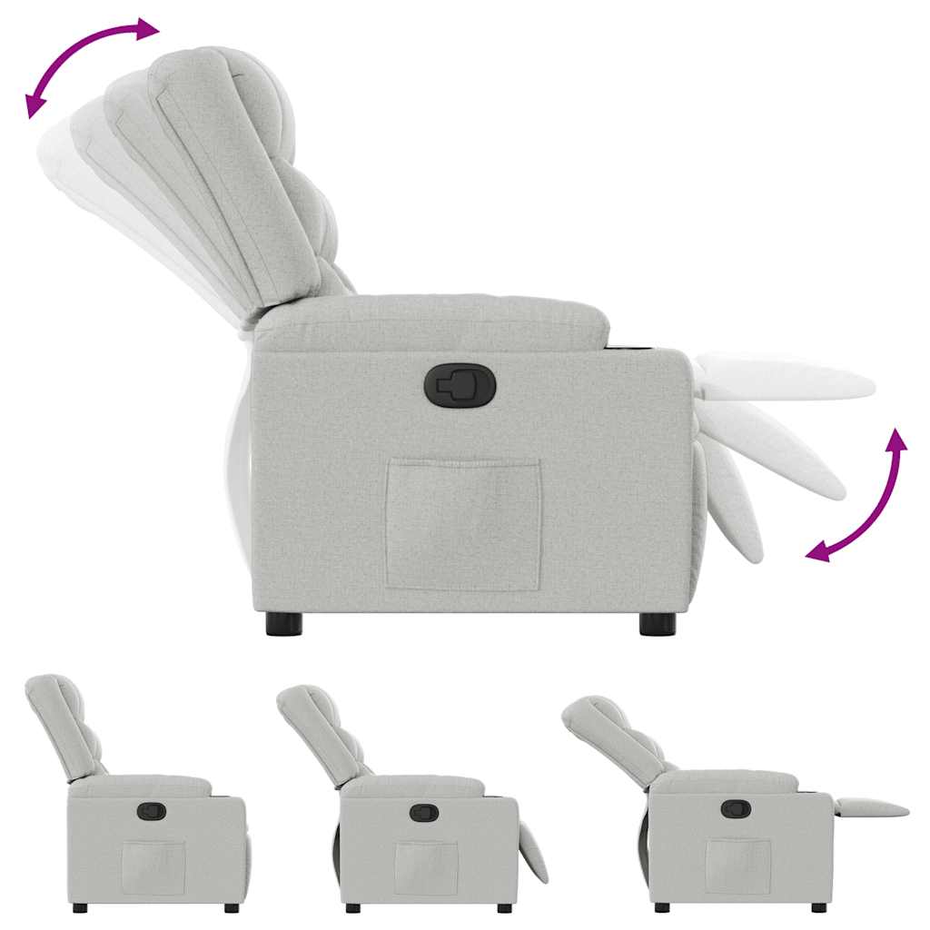 vidaXL Ανακλινόμενη καρέκλα Γκρι σύννεφο Ύφασμα