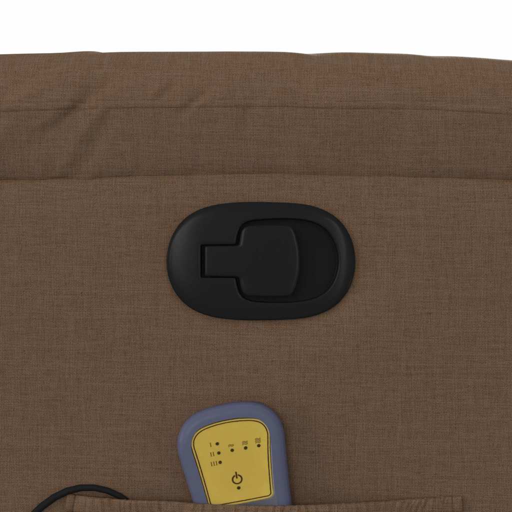 vidaXL Πολυθρόνα Μασάζ Ανακλινόμενη Καφέ Υφασμάτινη