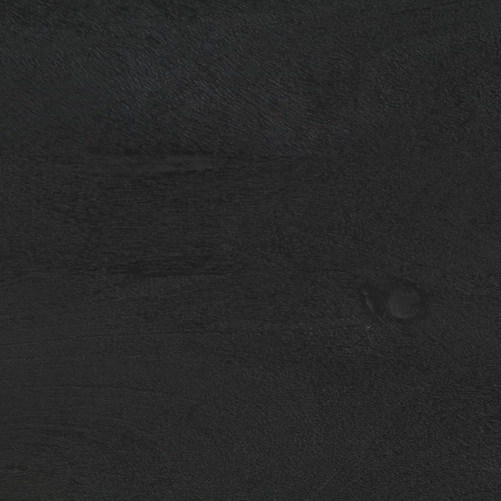 vidaXL Κομοδίνο Μαύρο 40 x 33 x 46 εκ. από Μασίφ Ξύλο Μάνγκο