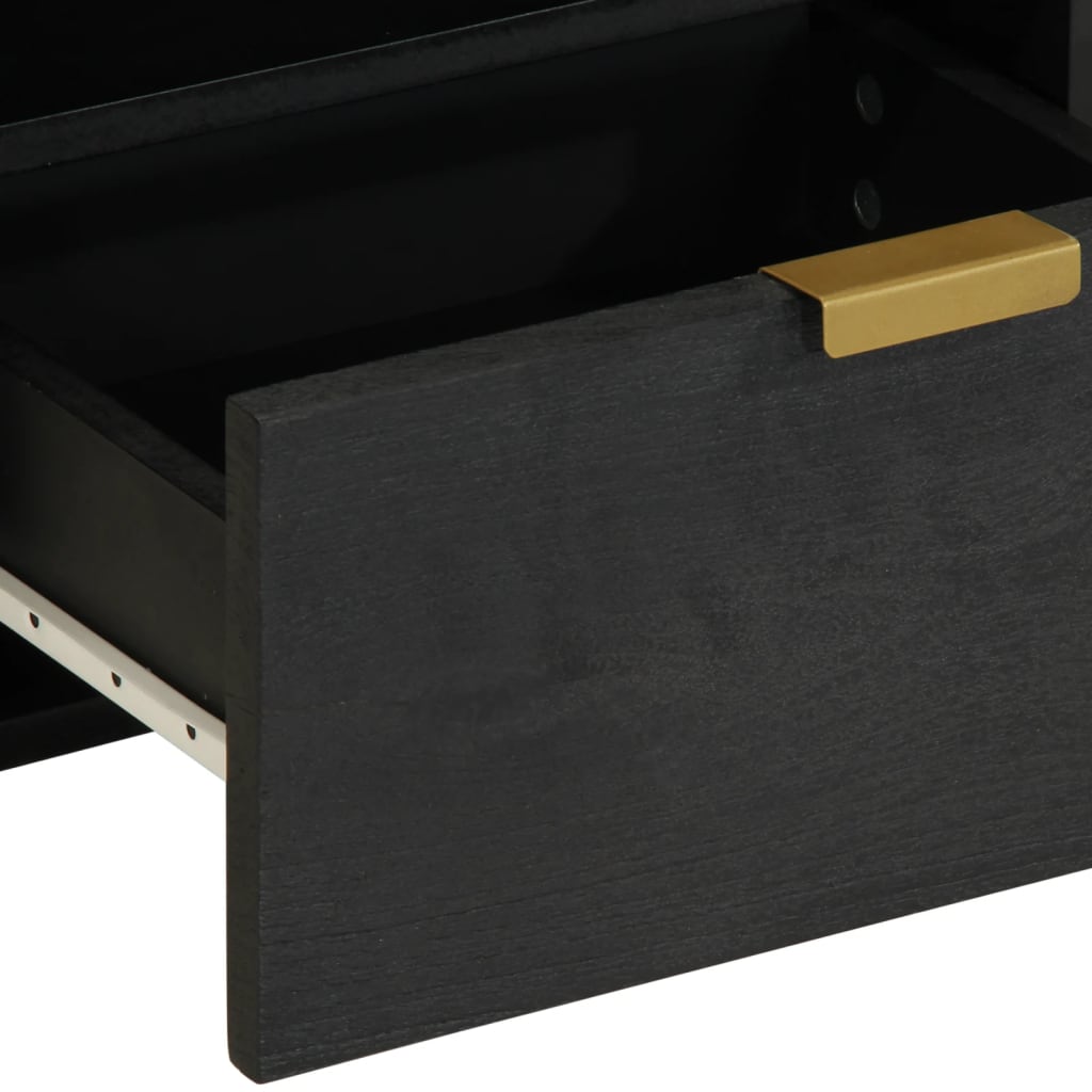 vidaXL Κομοδίνο Μαύρο 40 x 33 x 46 εκ. από Επεξεργασμένο Ξύλο