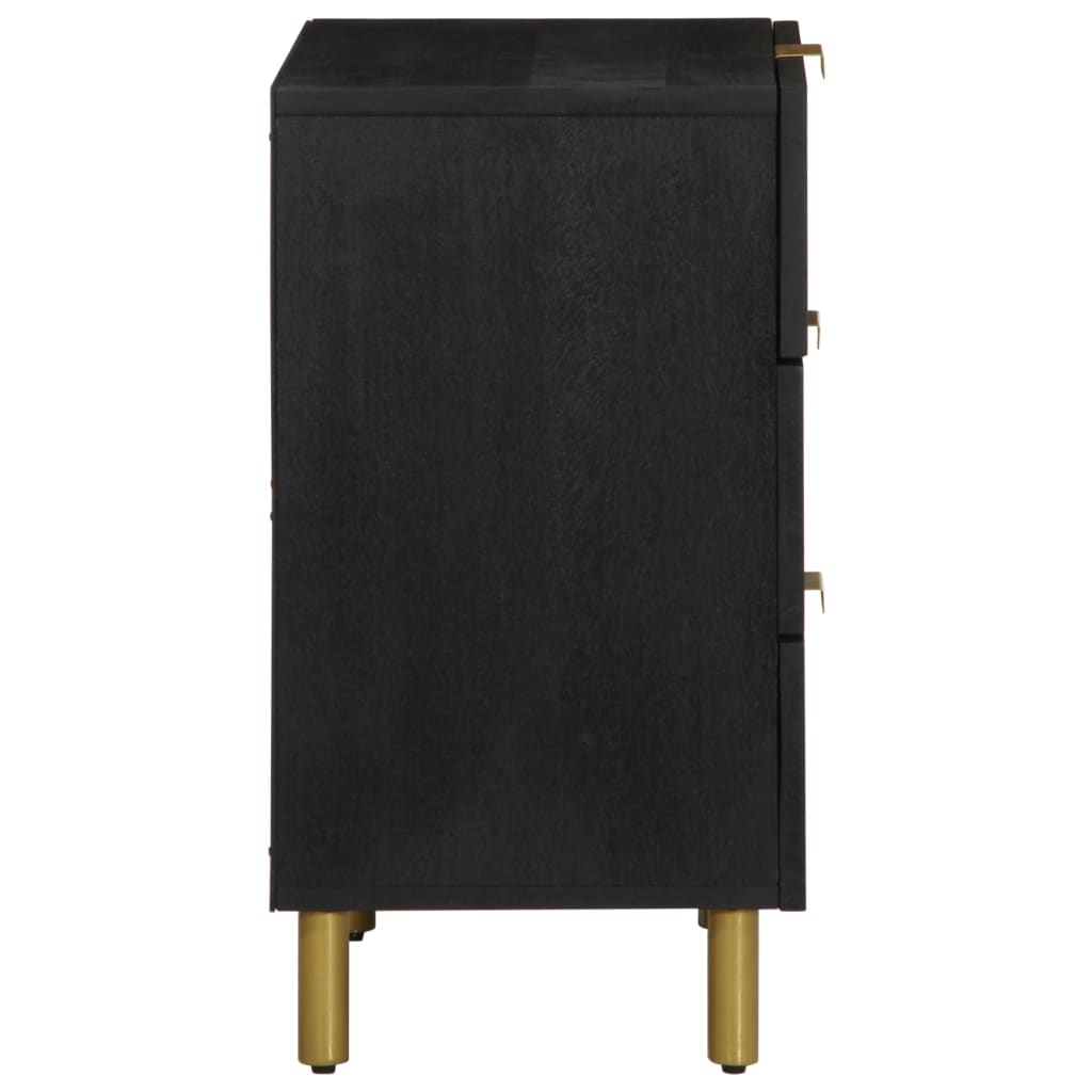 vidaXL Κομοδίνο Μαύρο 50x33x62 εκ. από Επεξεργασμένο Ξύλο