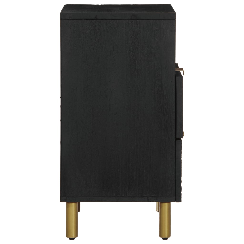 vidaXL Κομοδίνο Μαύρο 50x33x62 εκ. από Επεξεργασμένο Ξύλο