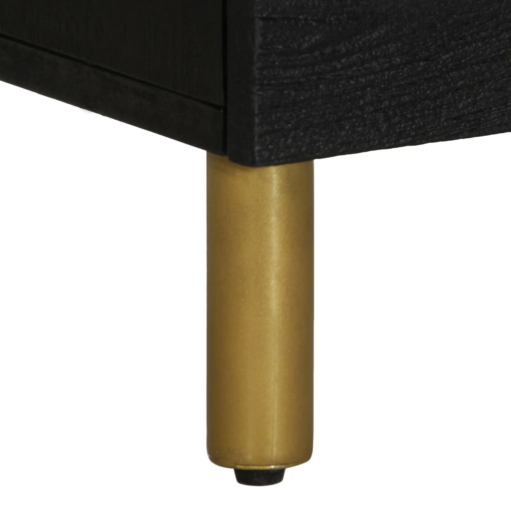 vidaXL Κομοδίνο Μαύρο 50x33x62 εκ. από Επεξεργασμένο Ξύλο