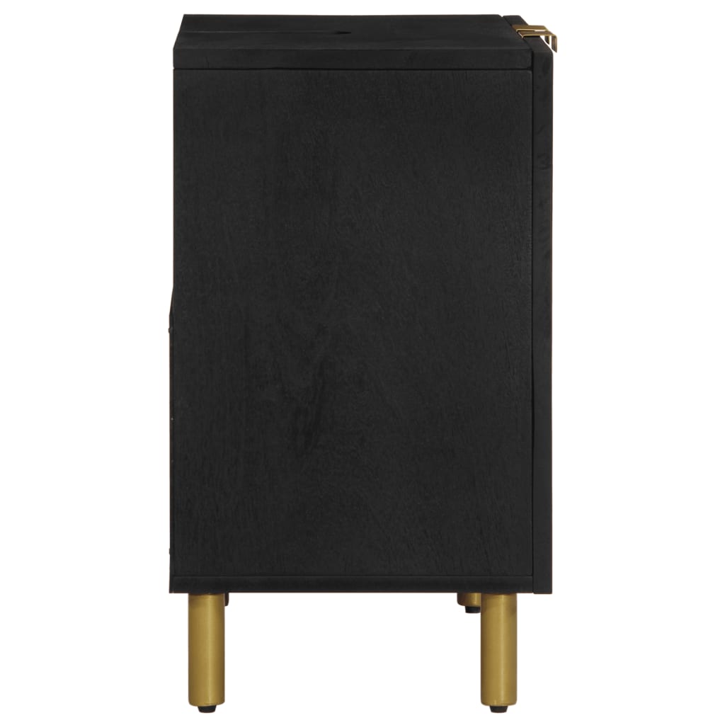 vidaXL Ντουλάπι Μπάνιου Μαύρο 62 x 33 x 58 εκ. από Επεξεργασμένο Ξύλο