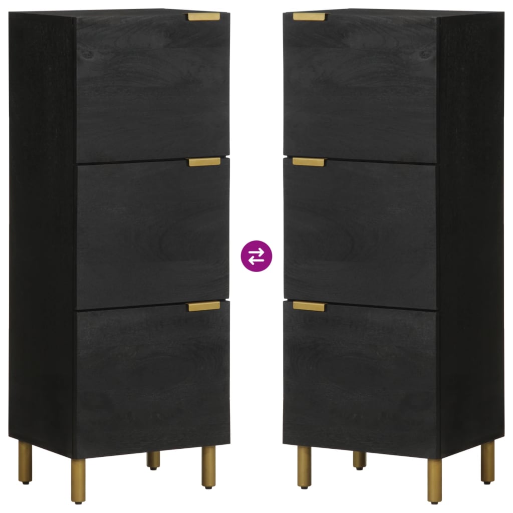 vidaXL Ντουλάπι Μαύρο 40 x 33 x 110 εκ. από Επεξεργασμένο Ξύλο