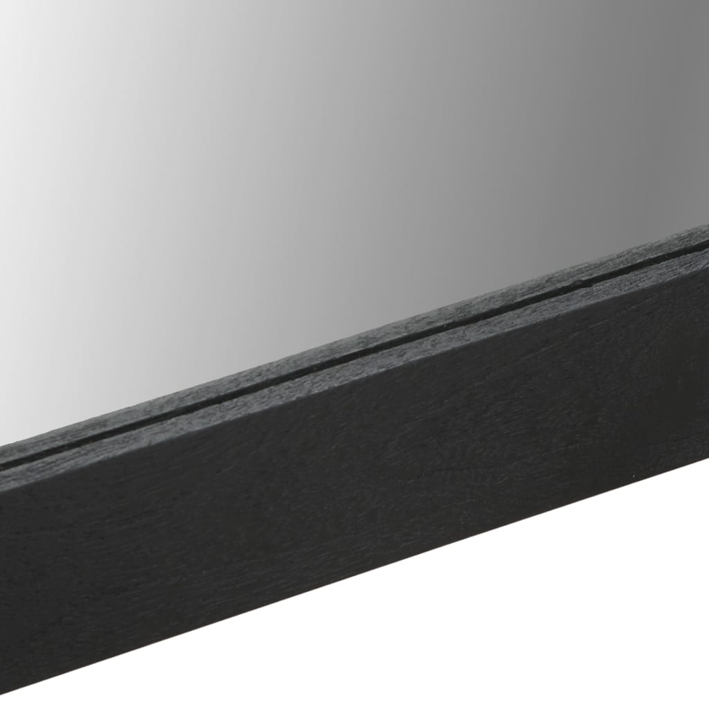 vidaXL Καθρέφτης Μπάνιου Μαύρος 50x70x2,5 εκ. Επεξ. Ξύλο/Oρείχαλκος