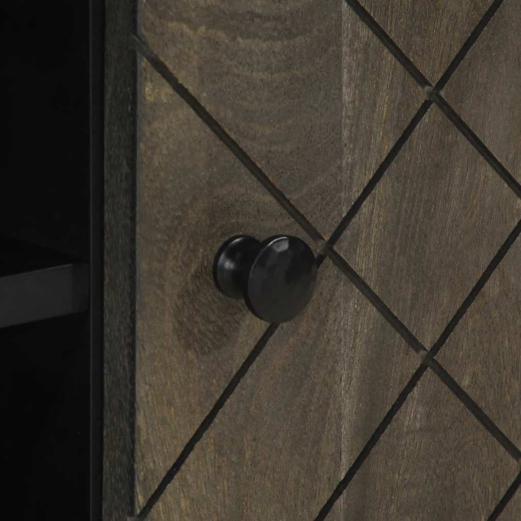 vidaXL Έπιπλο Τηλεόρασης Μαύρο 105 x 33 x 46 εκ. από Μασίφ Ξύλο Μάνγκο