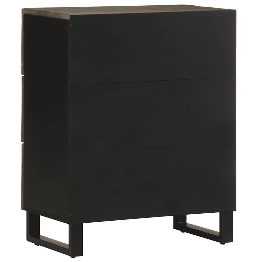 vidaXL Μπουφές Μαύρο 60x33x75 cm Μασίφ Ξύλο Μάνγκο