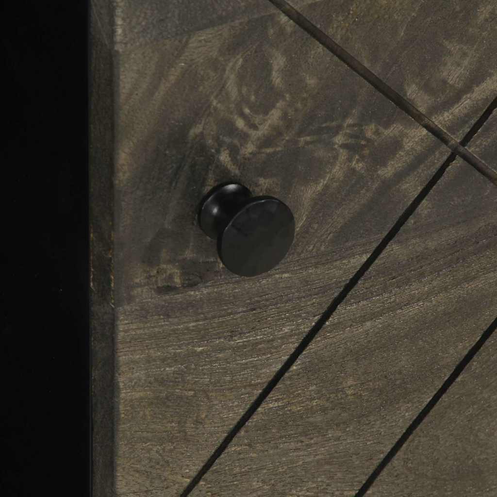 vidaXL Τραπεζάκι Σαλονιού Μαύρο 80 x 50 x 40 εκ. από Μασίφ Ξύλο Μάνγκο