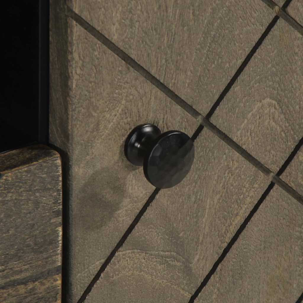 vidaXL Έπιπλο Τηλεόρασης Μαύρο 105 x 33 x 46 εκ. από Μασίφ Ξύλο Μάνγκο