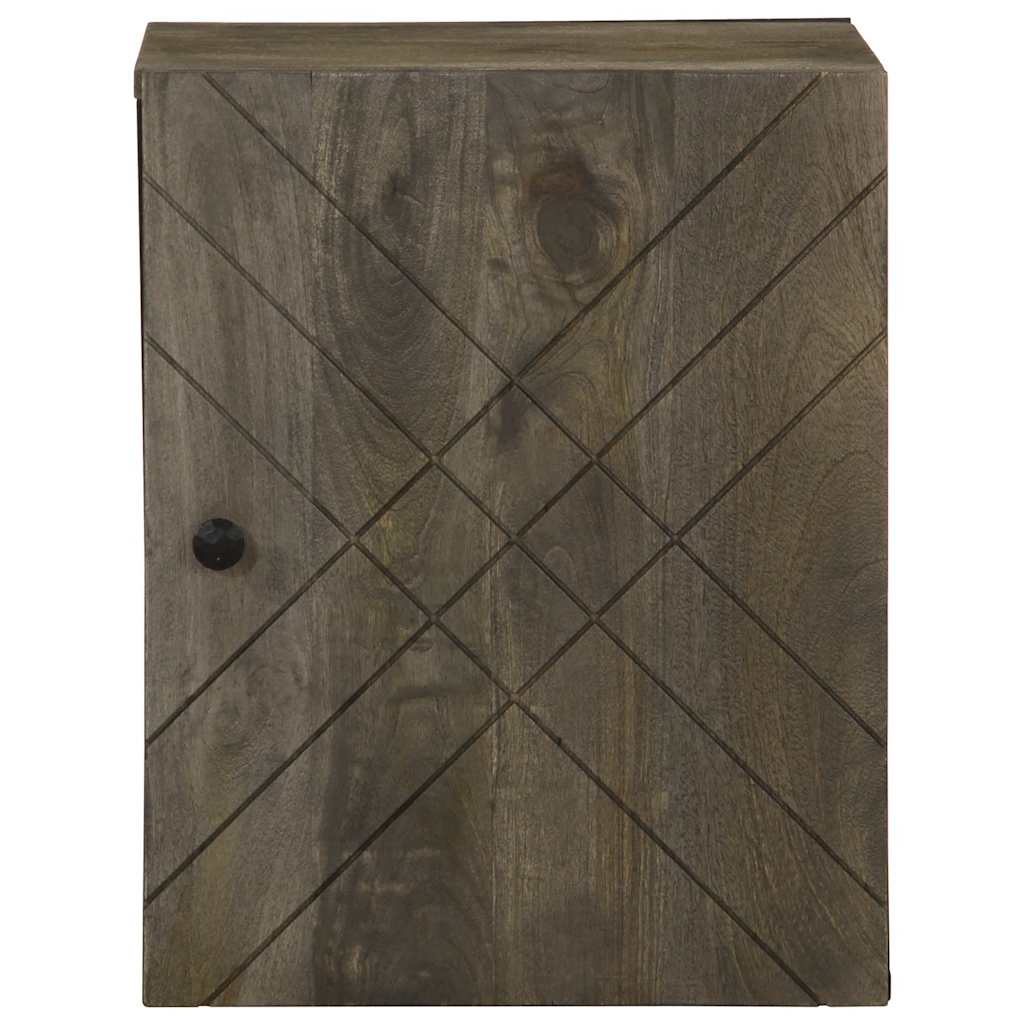 vidaXL Επίτοιχο ντουλάπι μπάνιου Μαύρο 38x33x48 cm Μάνγκο μασίφ ξύλο