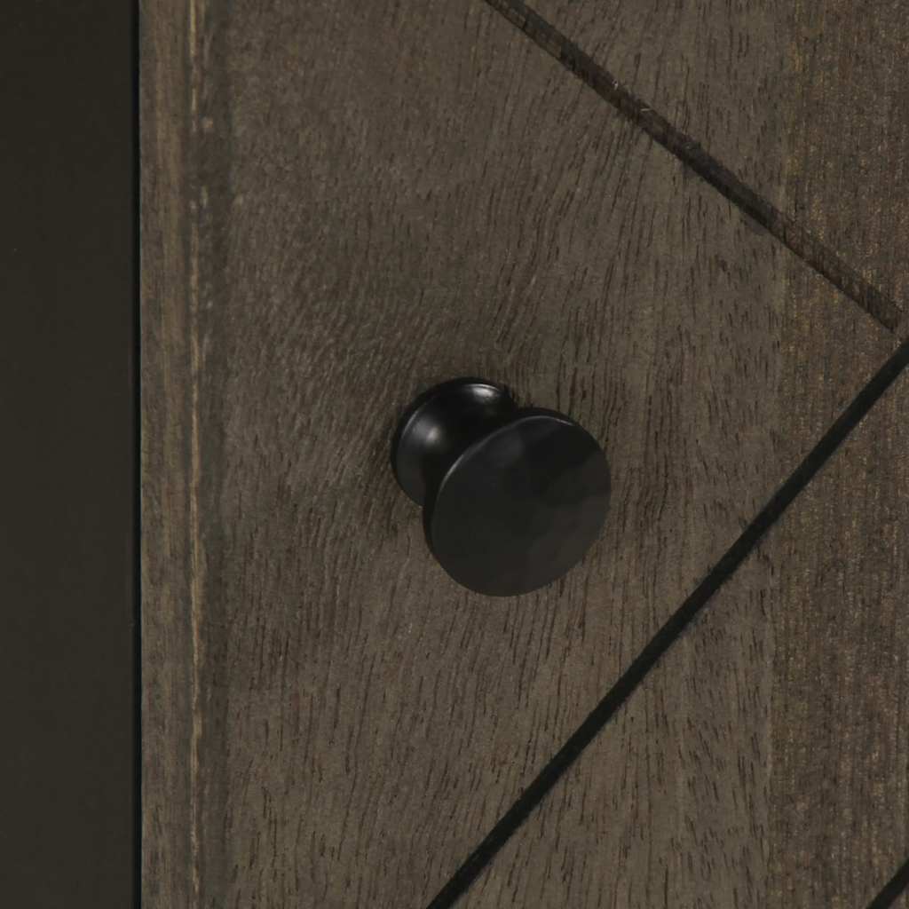 vidaXL Ντουλάπι Μπάνιου Μαύρο 38 x 33 x 58 εκ. από Μασίφ Ξύλο Μάνγκο