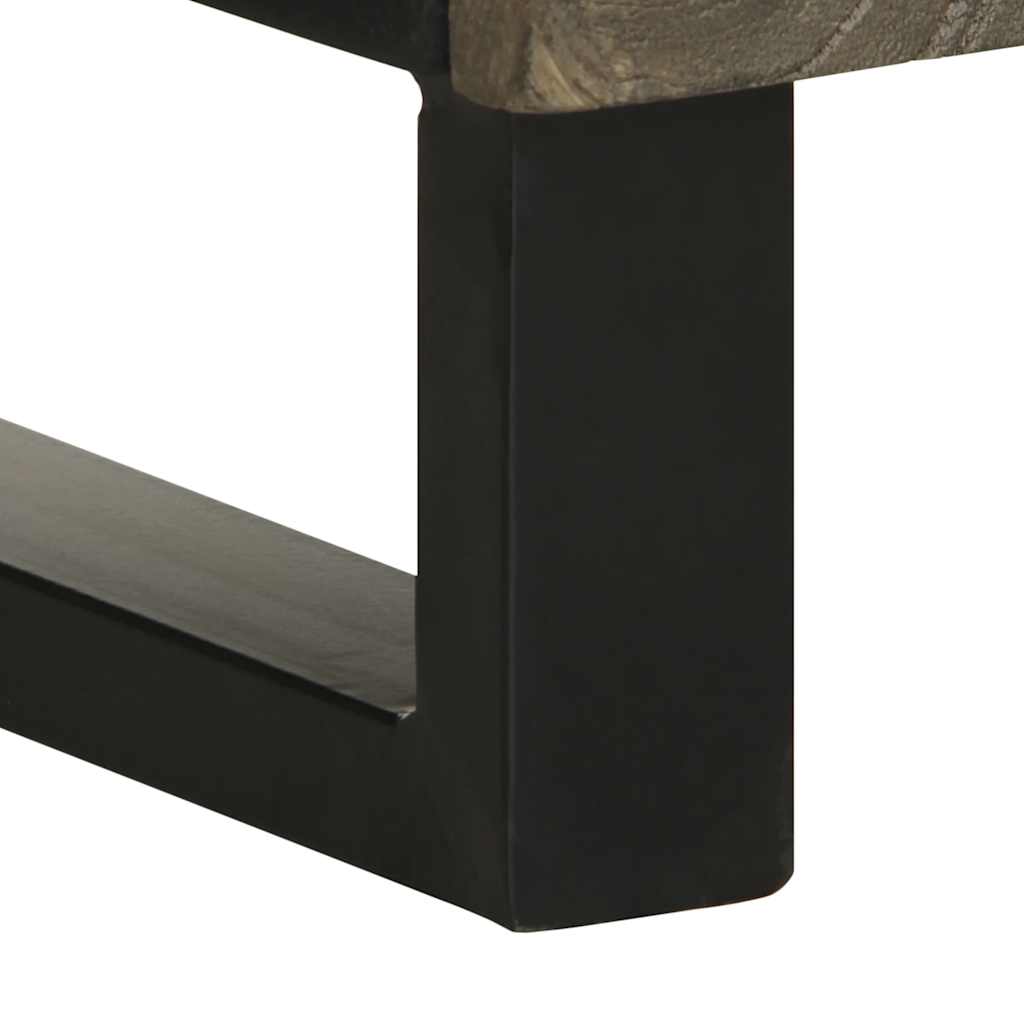 vidaXL Ντουλάπι Μπάνιου Μαύρο 38 x 33 x 160 εκ. από Μασίφ Ξύλο Μάνγκο