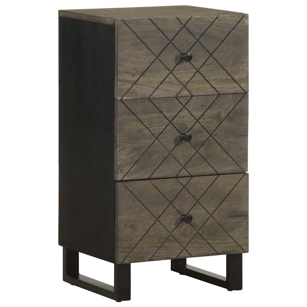 vidaXL Σκευοθήκη μαύρο 40x33x75 cm μασίφ ξύλο Μάνγκο
