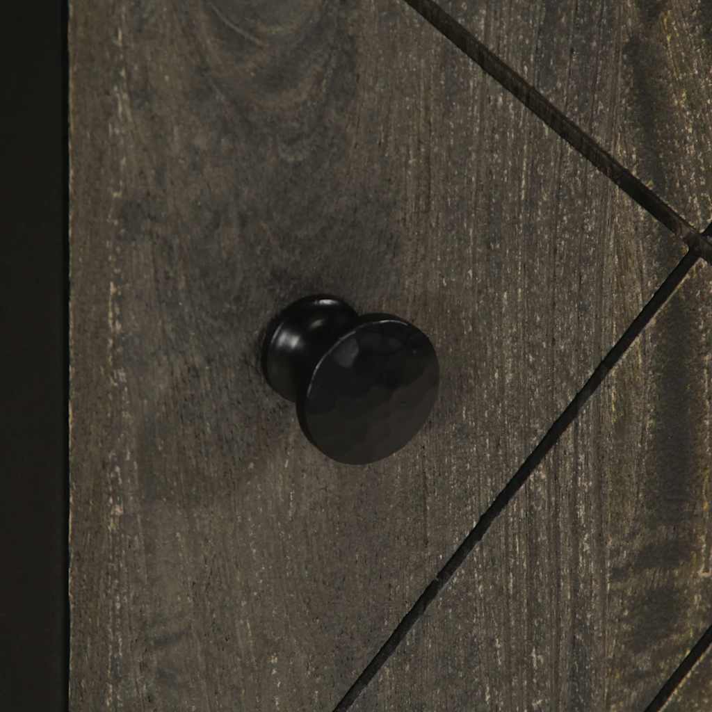 vidaXL Σκευοθήκη μαύρο 40x33x75 cm μασίφ ξύλο Μάνγκο