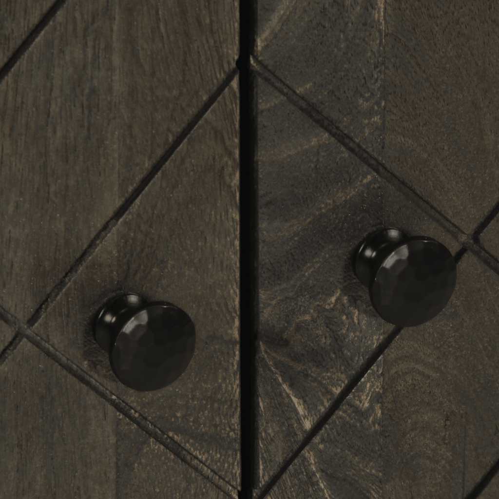 vidaXL Μπουφές Μαύρο 60x33x75 cm Μασίφ Ξύλο Μάνγκο