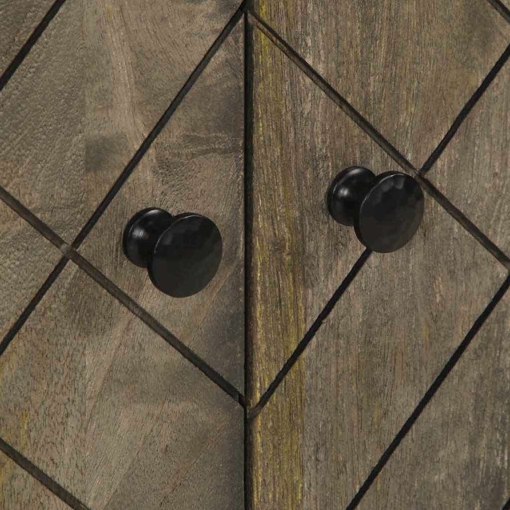 vidaXL Μπουφές Μαύρο 60x33x75 cm Μασίφ Ξύλο Μάνγκο