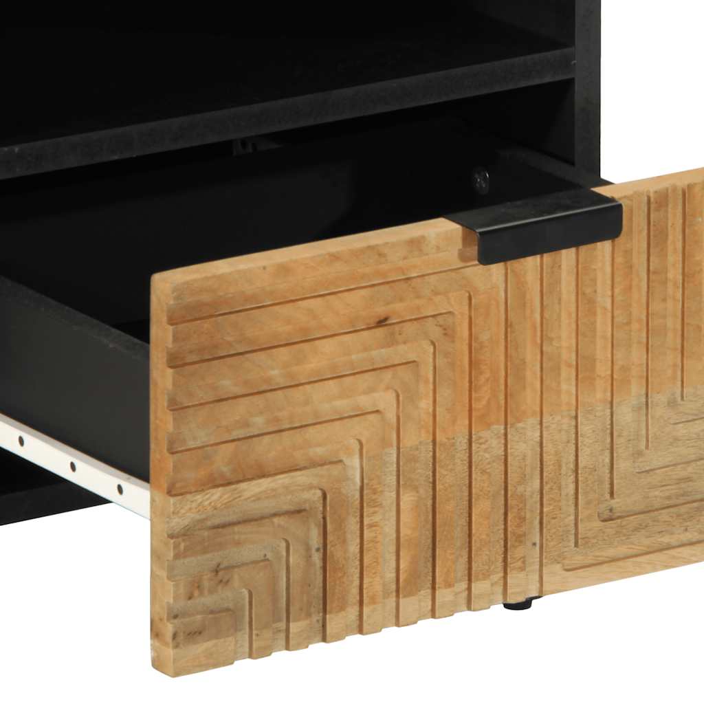 vidaXL Κομοδίνο καφέ 40x33x46 cm από μασίφ ξύλο Mango