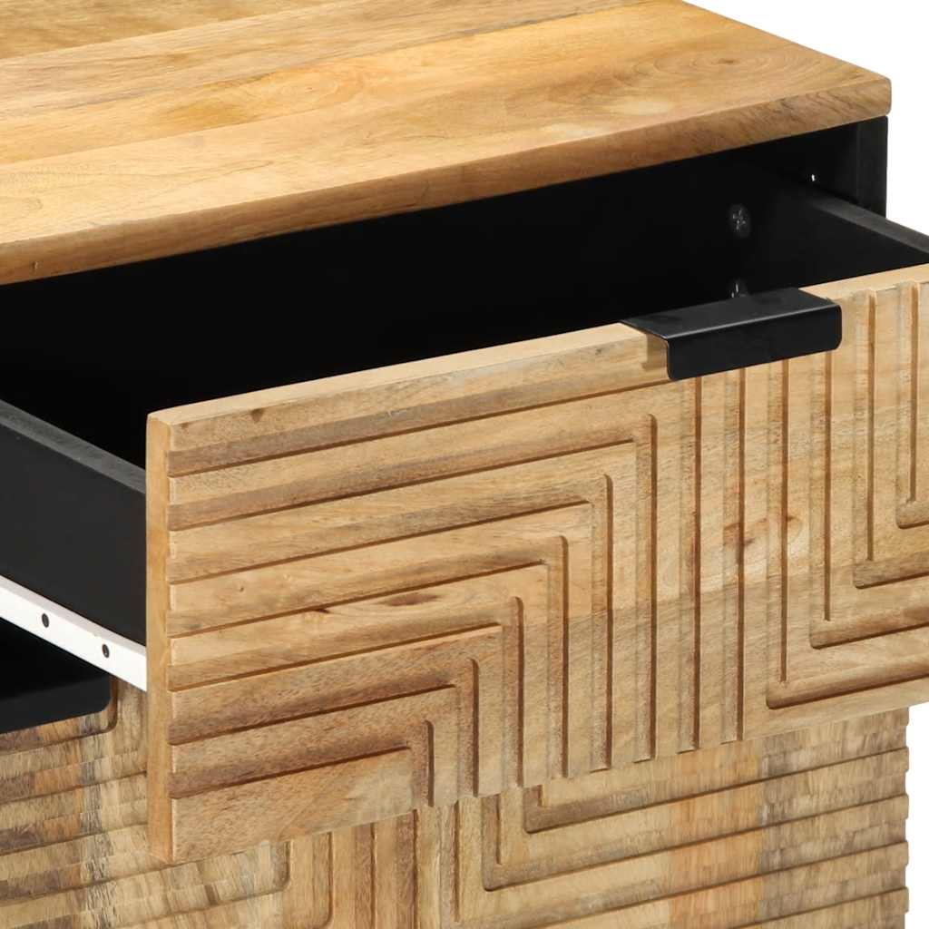 vidaXL Κομοδίνο καφέ 50x33x60 cm μασίφ ξύλο Mango