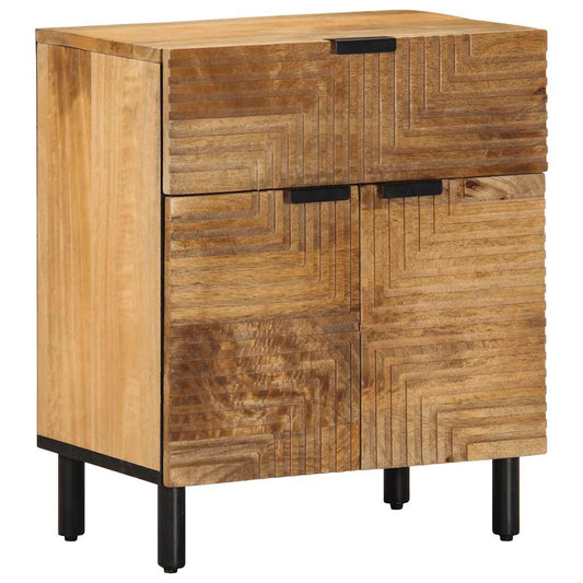 vidaXL Κομοδίνο καφέ 50x33x60 cm μασίφ ξύλο Mango
