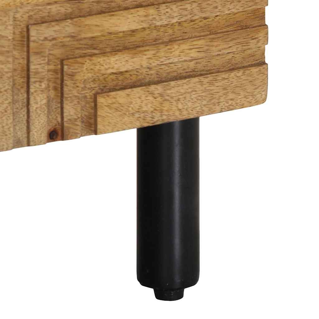 vidaXL Κομοδίνο καφέ 50x33x60 cm μασίφ ξύλο Mango