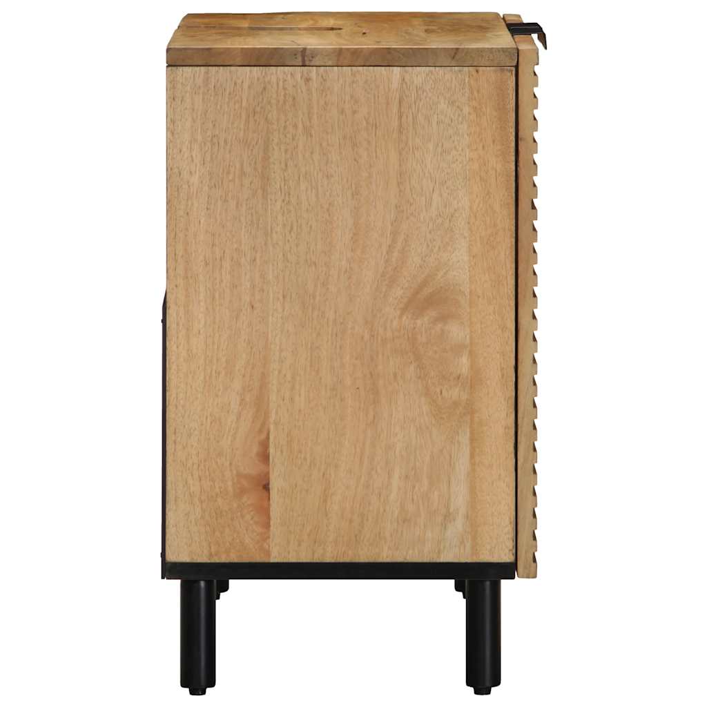 vidaXL ντουλάπι νιπτήρα μπάνιου καφέ 62x33x58 cm μασίφ ξύλο Mango