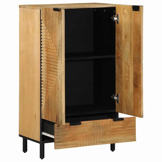 vidaXL Highboard καφέ 60x33x100 cm μασίφ ξύλο Mango