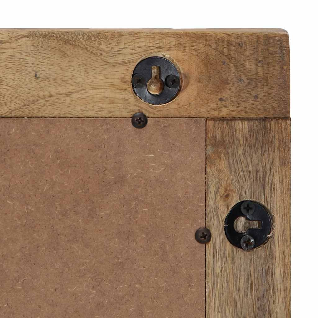 vidaXL Καθρέφτης μπάνιου καφέ 50x70x2,5 cm από μασίφ ξύλο Mango