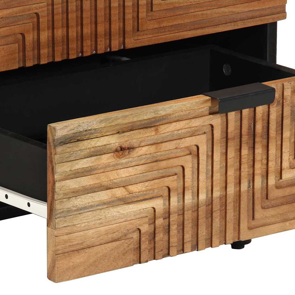 vidaXL Κομοδίνο με συρτάρι Καφέ 50 x 33 x 62 εκ. Μασίφ ξύλο ακακίας