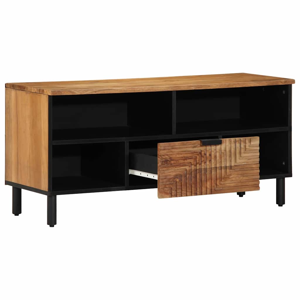 vidaXL Ντουλάπι TV με ράφι Καφέ 100 x 33 x 46 εκ. Στερεό ξύλο μάνγκο