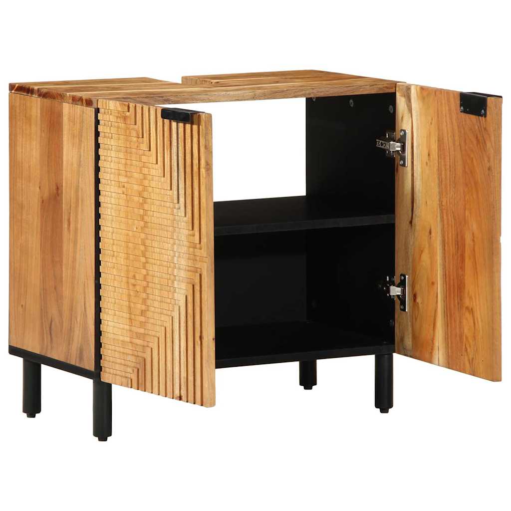 vidaXL Ντουλάπα Νιπτήρα Mπάνιου Καφέ 62 x 33 x 58 εκ
