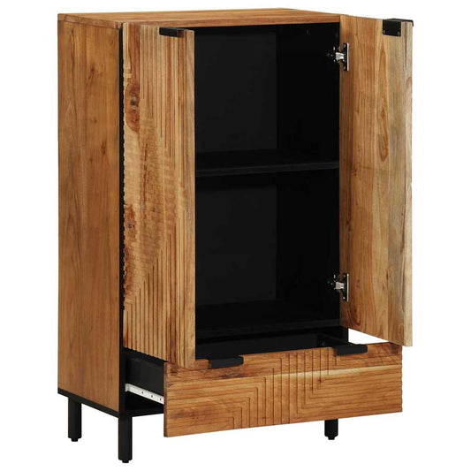 vidaXL Highboard με συρτάρι Καφέ 60 χ 33 χ 100 εκ Στερεό ξύλο μάνγκο