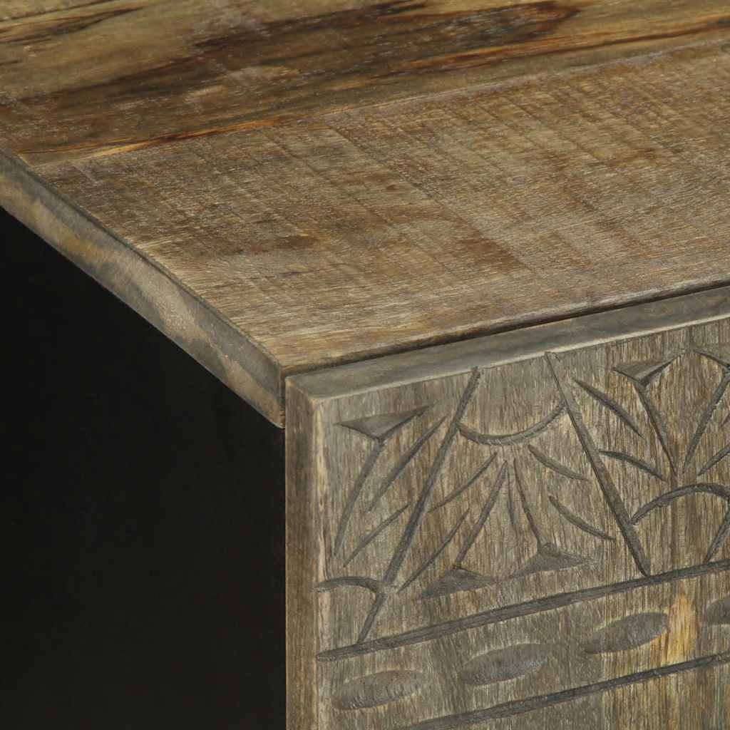 ντουλάπι τηλεόρασης vidaXL ανοιχτό γκρι 105x33,5x46cm μασίφ ξύλο Mango