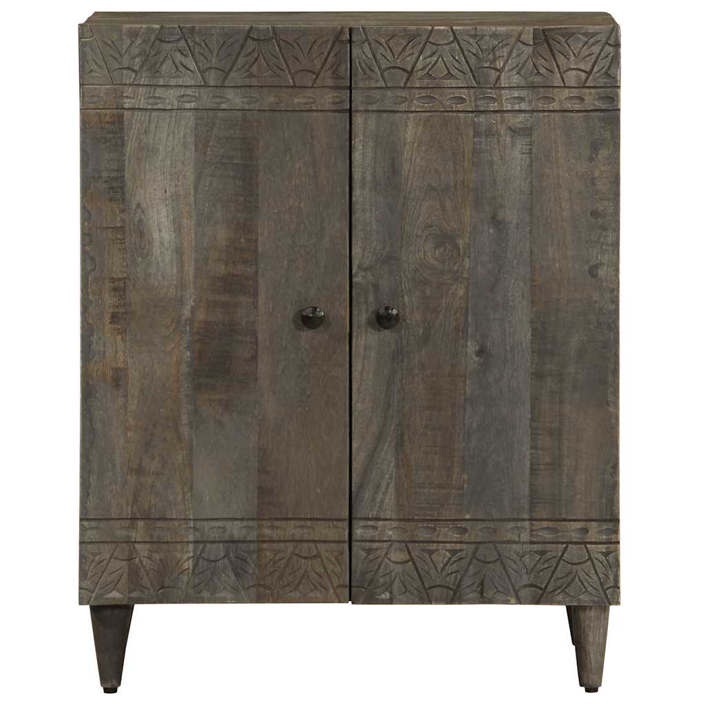 vidaXL Sideboard ανοιχτό γκρι 60x33,5x75 cm μασίφ ξύλο Mango