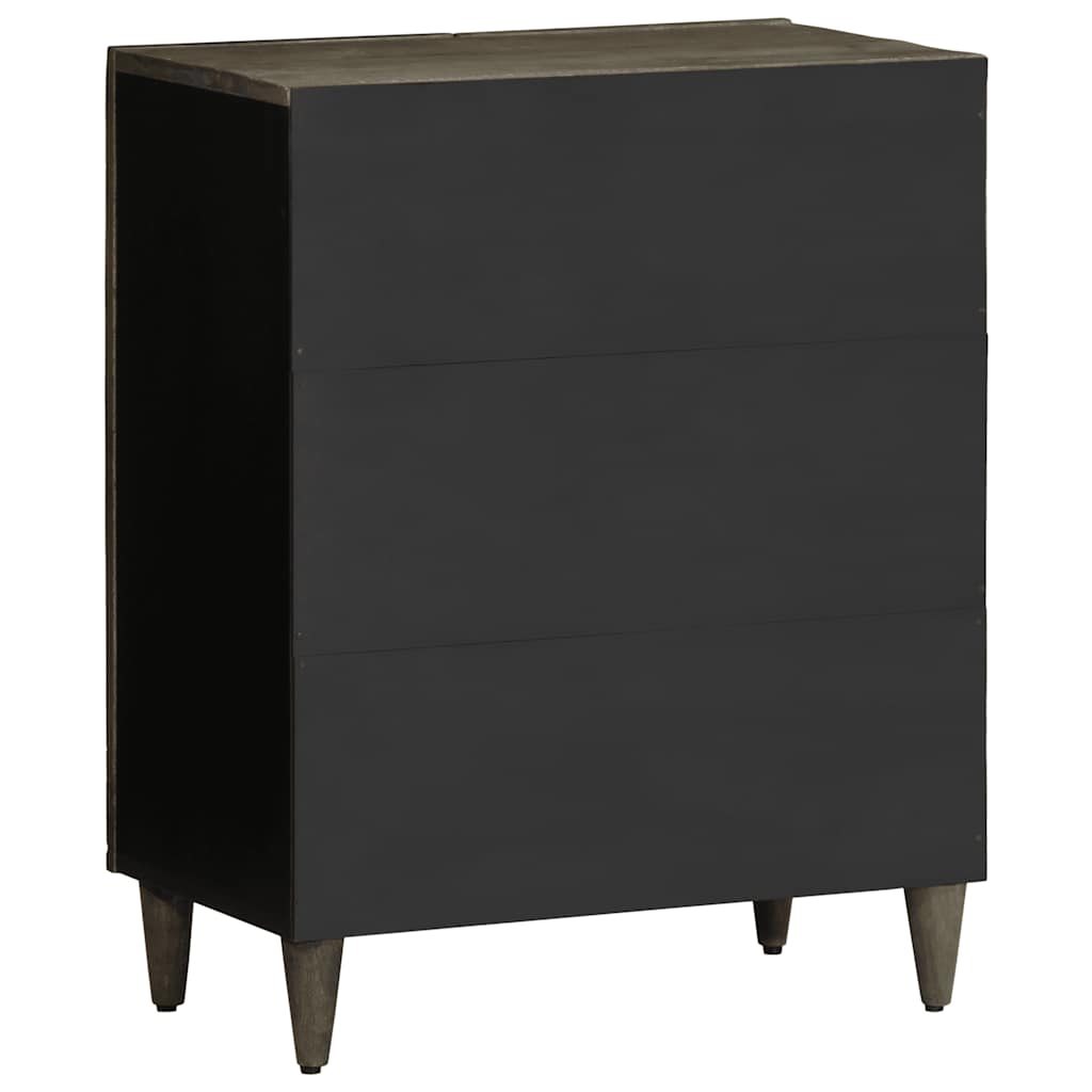 vidaXL Sideboard ανοιχτό γκρι 60x33,5x75 cm μασίφ ξύλο Mango