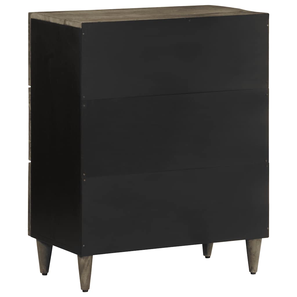 vidaXL Sideboard ανοιχτό γκρι 60x33,5x75 cm μασίφ ξύλο Mango