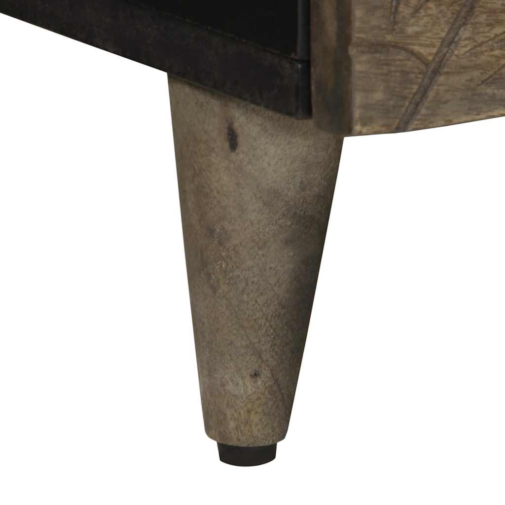 vidaXL Τραπεζάκι σαλονιού ανοιχτό γκρι 80x54x40 cm μασίφ ξύλο Mango