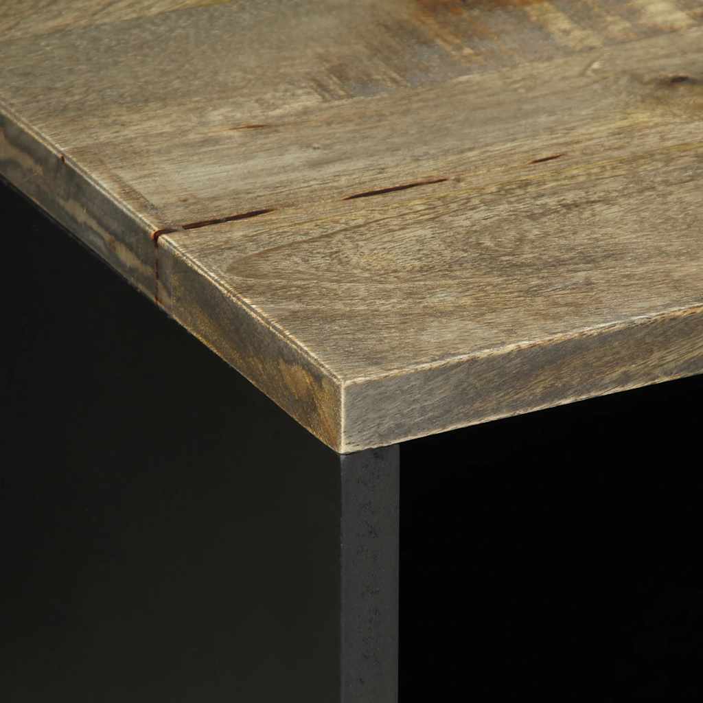 vidaXL Ντουλάπι τηλεόρασης ανοιχτό γκρι 80x31,5x46 cm μασίφ ξύλο Mango