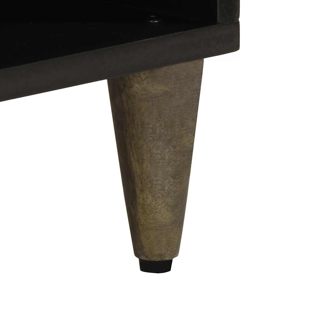 vidaXL Έπιπλο Τηλεόρασης Μαύρο 100 x 33 x 46 εκ. από Μασίφ Ξύλο Μάνγκο
