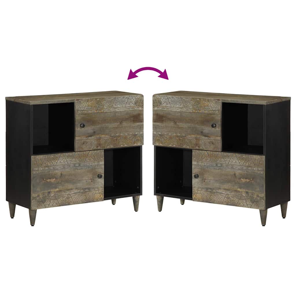 vidaXL Sideboard 80x33x75 cm μασίφ ξύλο Mango