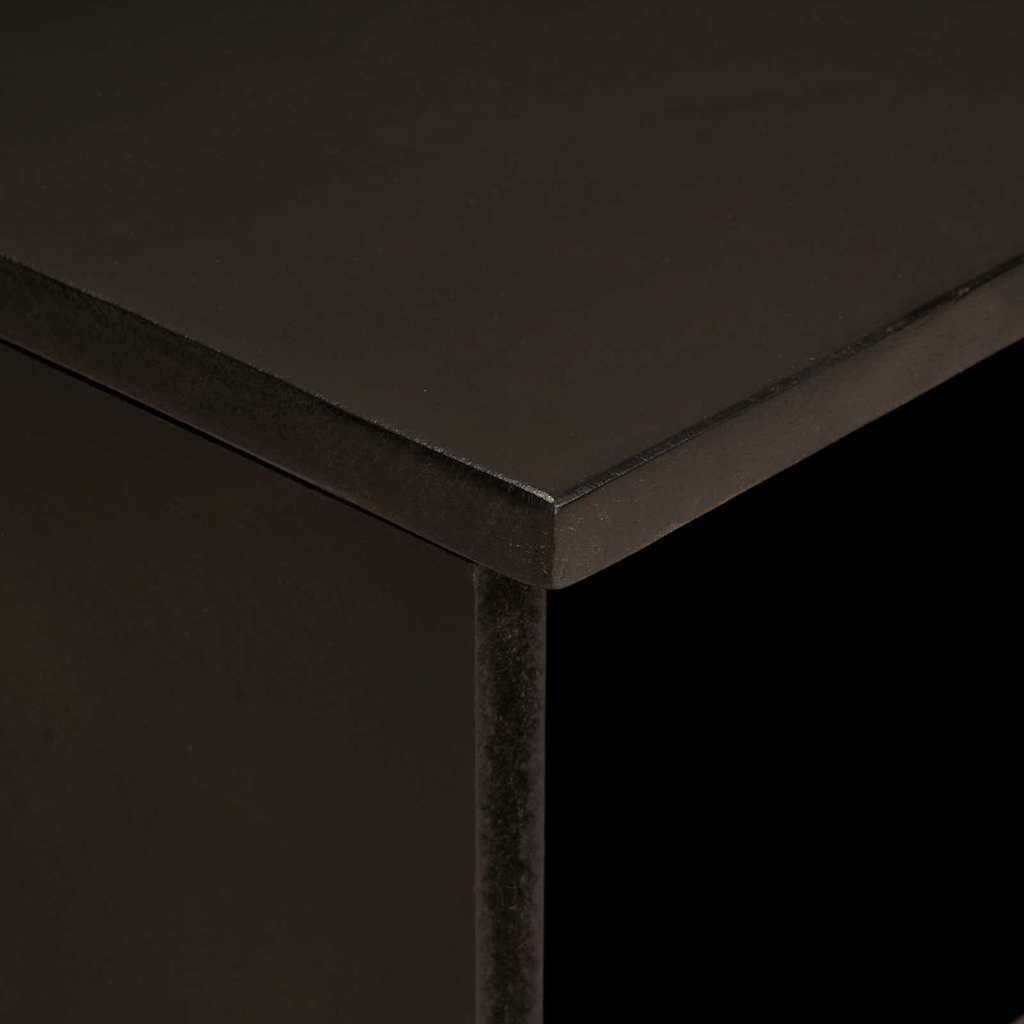 vidaXL Ντουλάπι TV Μαύρο και Χρυσό 80 x 33 x 46 εκ Επεξεργασμένο ξύλο