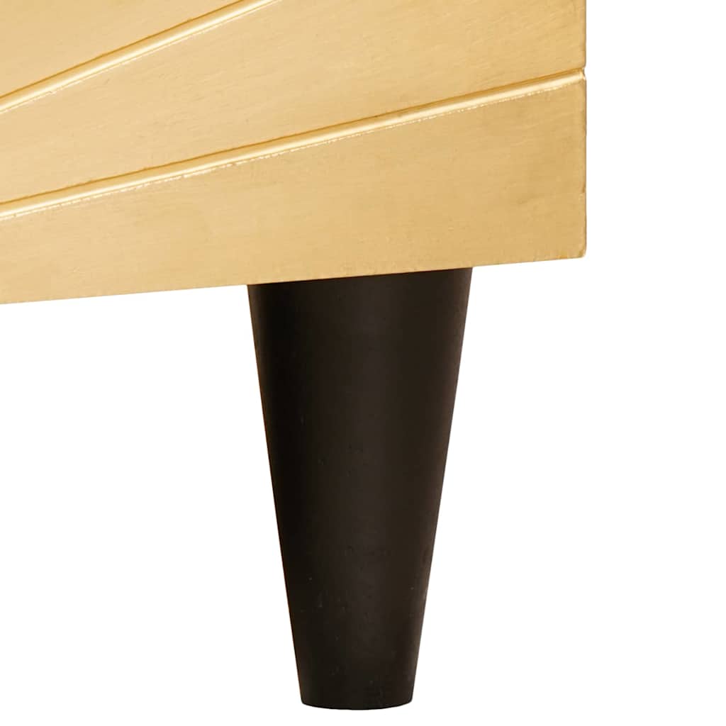 vidaXL Ντουλάπι TV Μαύρο και Χρυσό 80 x 33 x 46 εκ Επεξεργασμένο ξύλο