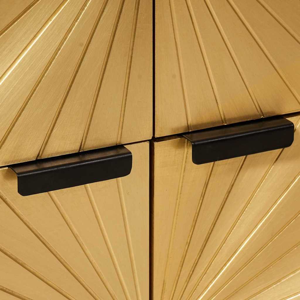 vidaXL Βοηθητικό ντουλάπι με πόρτα Μαύρο και Χρυσό 60 x 33,5 x 75 εκ.